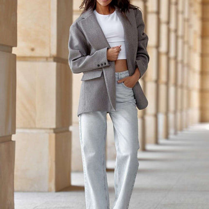 Chic Tailored Lapel Jacket by Roco Fashion - Très Elite