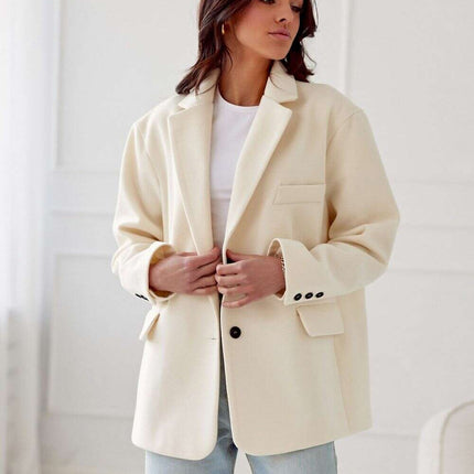Chic Tailored Lapel Jacket by Roco Fashion - Très Elite