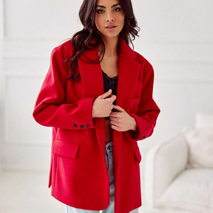 Chic Tailored Lapel Jacket by Roco Fashion