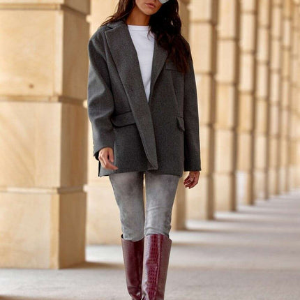 Chic Tailored Lapel Jacket by Roco Fashion - Très Elite