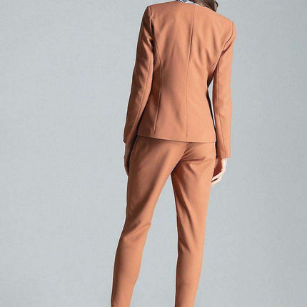 Chic Tailored Patterned Blazer with Waist Definition - Très Elite