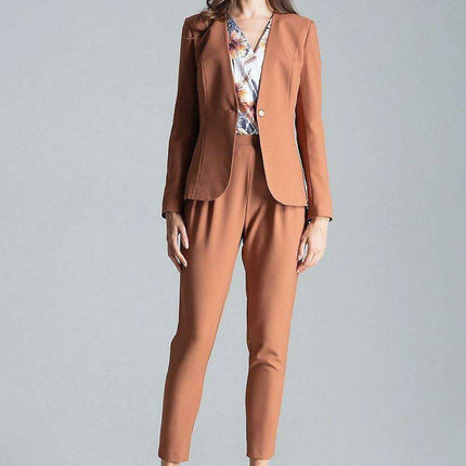 Chic Tailored Patterned Blazer with Waist Definition - Très Elite