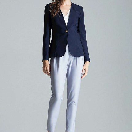 Chic Tailored Patterned Blazer with Waist Definition - Très Elite