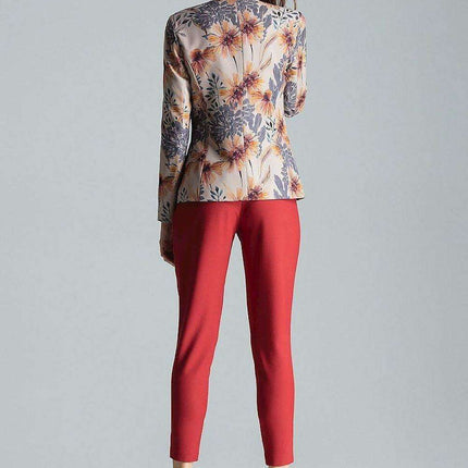 Chic Tailored Patterned Blazer with Waist Definition - Très Elite