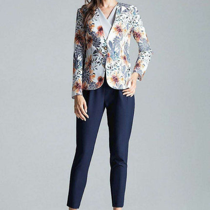 Chic Tailored Patterned Blazer with Waist Definition - Très Elite