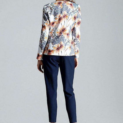 Chic Tailored Patterned Blazer with Waist Definition - Très Elite