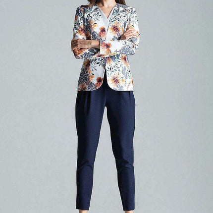 Chic Tailored Patterned Blazer with Waist Definition - Très Elite