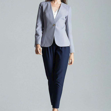 Chic Tailored Patterned Blazer with Waist Definition - Très Elite