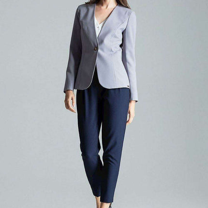 Chic Tailored Patterned Blazer with Waist Definition - Très Elite