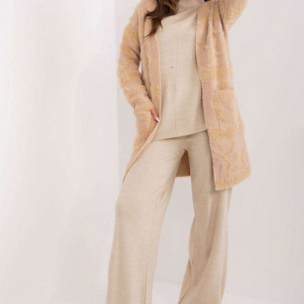 Chic Textured Open-Front Comfort Cardigan