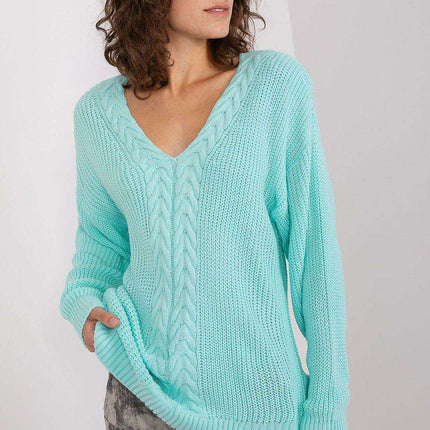 Chic Textured V-Neck Sweater for Women