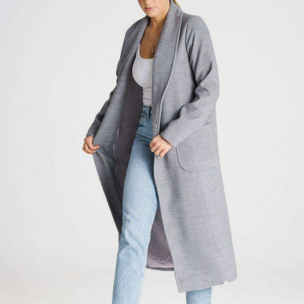 Chic Tie-Belted Long Coat