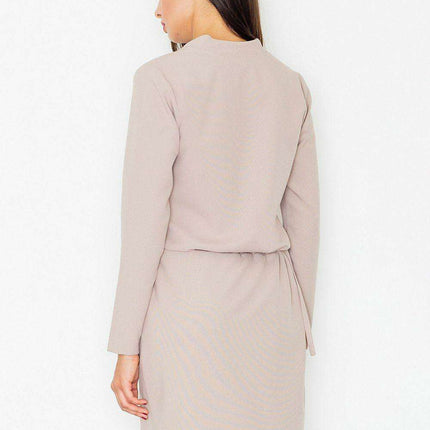 Chic Tie-Waist Long Sleeve Dress - Versatile Elegance for Any Event - Très Elite