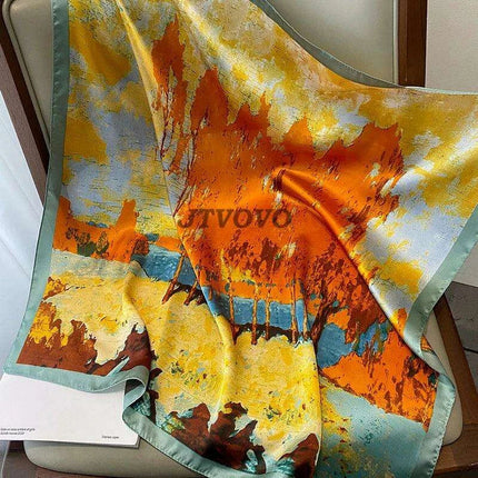 Chic Toddler Elegance: Luxurious 70x70cm Silk Scarf for Ages 6 Months to 4 Years - Très Elite