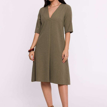 Chic Trapezoid Summer Dress with Back Zipper - Très Elite