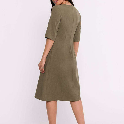 Chic Trapezoid Summer Dress with Back Zipper - Très Elite