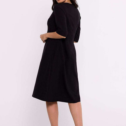 Chic Trapezoid Summer Dress with Back Zipper - Très Elite