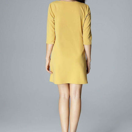 Chic Trapezoidal Sleeve Daydress with Stylish Clasp - Très Elite