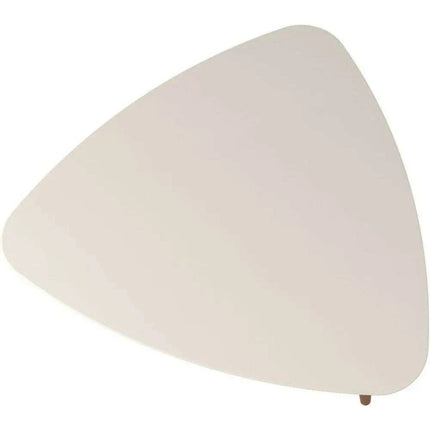 Chic Triangular White Gloss Coffee Table Set for Contemporary Living and Dining Areas - Très Elite