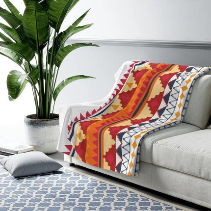 Chic Tribal Plush Sherpa Fleece Blanket- Très Elite- Très Elite