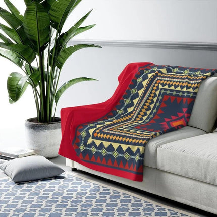Chic Tribal Sherpa Fleece Throw Blanket for Cozy Moments