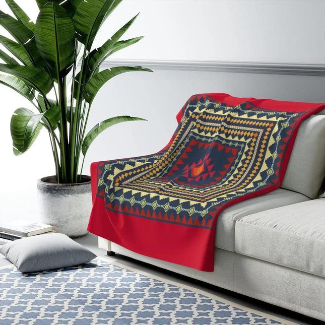 Chic Tribal Sherpa Fleece Throw Blanket for Cozy Moments