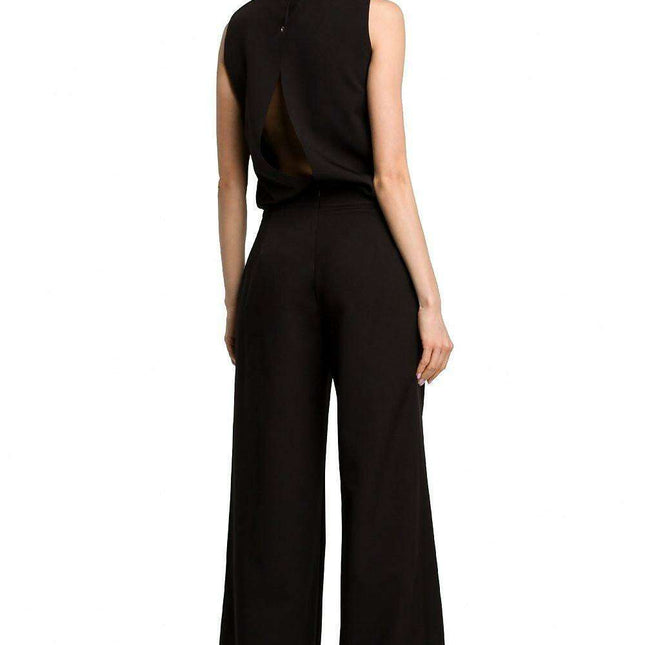 Chic Trousers Ensemble with Slit Back Detail
