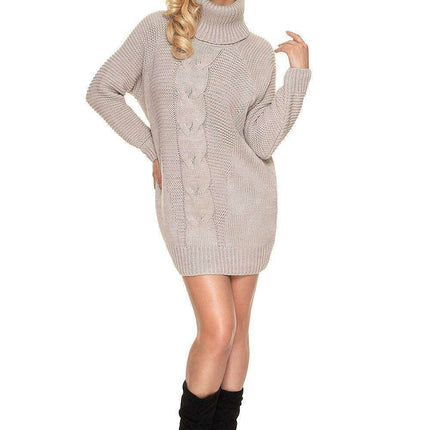 Chic Turtleneck Knit Mini Dress - Très Elite