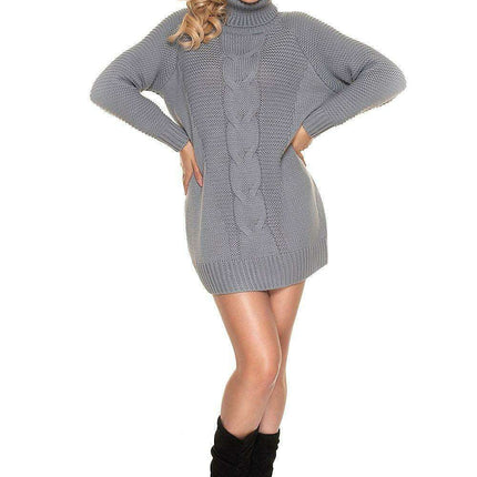 Chic Turtleneck Knit Mini Dress - Très Elite