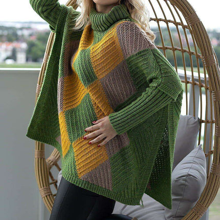 Chic Turtleneck Poncho Sweater for Ultimate Comfort - Très Elite