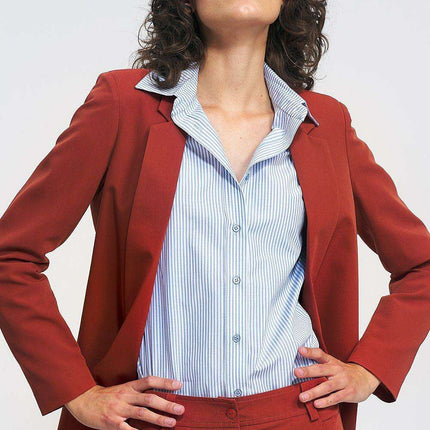 Chic Unbuttoned Blazer for Modern Elegance European Style - Très Elite