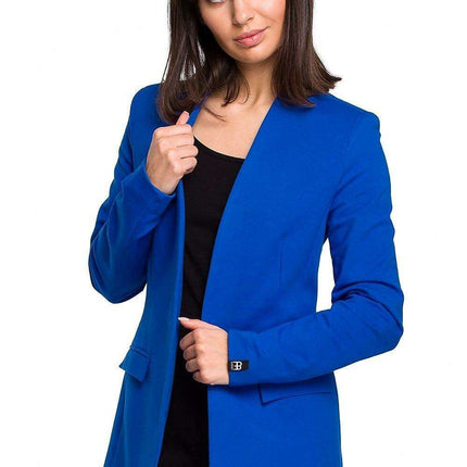 Chic Unbuttoned Cotton Blend Jacket with Functional Flap Pockets - Très Elite