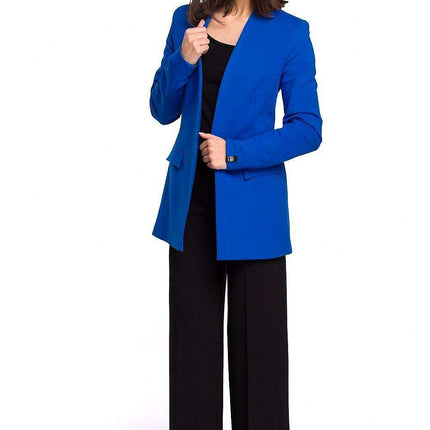 Chic Unbuttoned Cotton Blend Jacket with Functional Flap Pockets - Très Elite