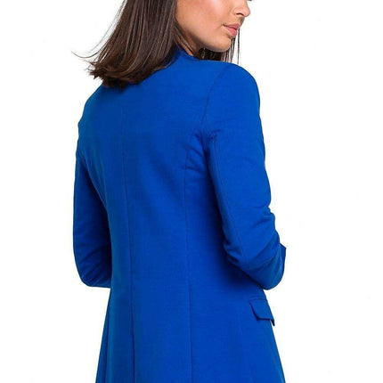 Chic Unbuttoned Cotton Blend Jacket with Functional Flap Pockets - Très Elite