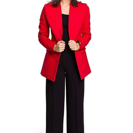 Chic Unbuttoned Cotton Blend Jacket with Functional Flap Pockets - Très Elite