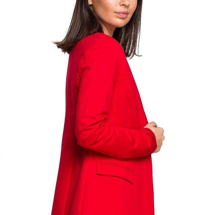 Chic Unbuttoned Cotton Blend Jacket with Functional Flap Pockets - Très Elite