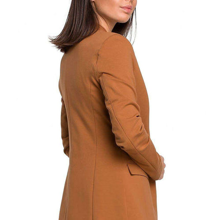 Chic Unbuttoned Cotton Blend Jacket with Functional Flap Pockets - Très Elite