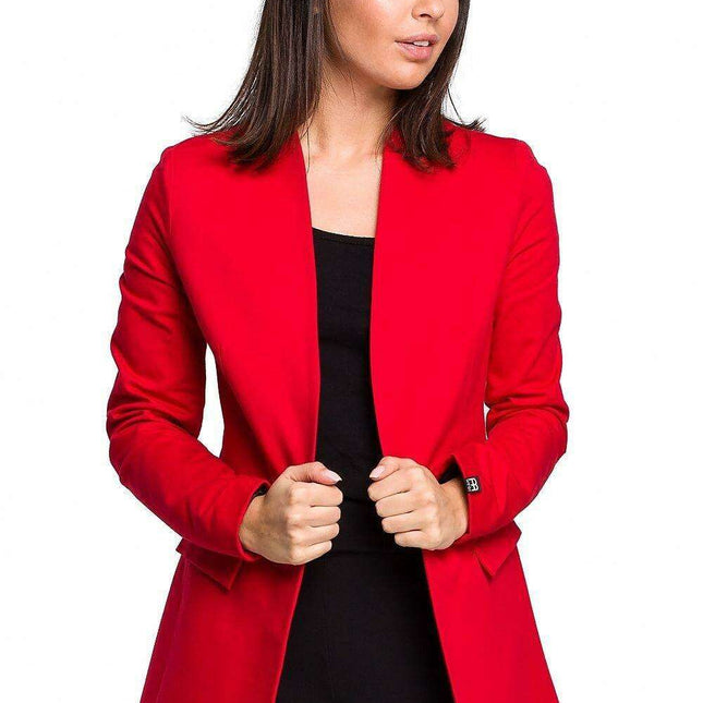 Chic Unbuttoned Cotton Blend Jacket with Functional Flap Pockets - Très Elite