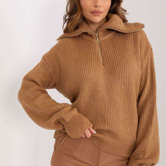 Chic Unbuttoned Turtleneck Sweater - Très Elite