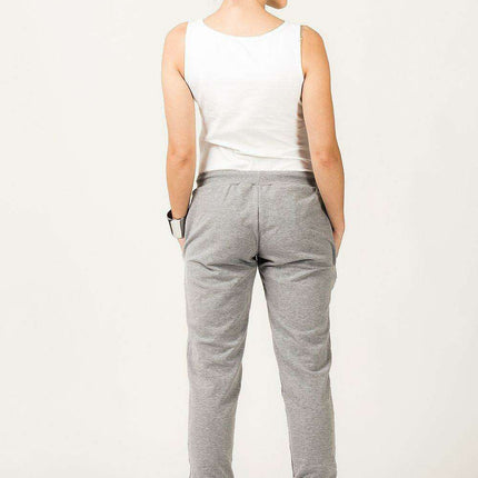 Chic Urban Grey Sweatpants with Ribbed Hem - Tessita 36109 for Ultimate Comfort