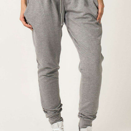 Chic Urban Grey Sweatpants with Ribbed Hem - Tessita 36109 for Ultimate Comfort
