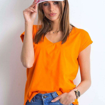 Chic V-Neck Essential Cotton Top for Women