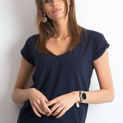 Chic V-Neck Essential Cotton Top for Women