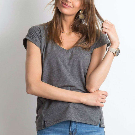 Chic V-Neck Essential Cotton Top for Women