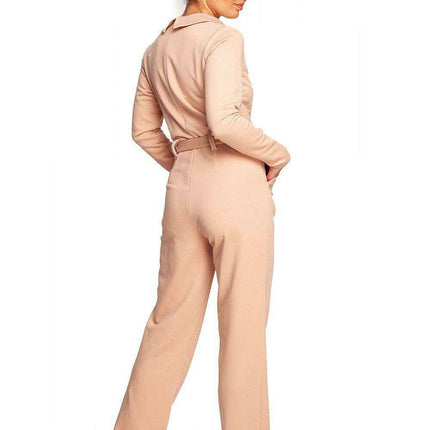 Chic V-Neck Jumpsuit Set with Stylish Belt - Très Elite