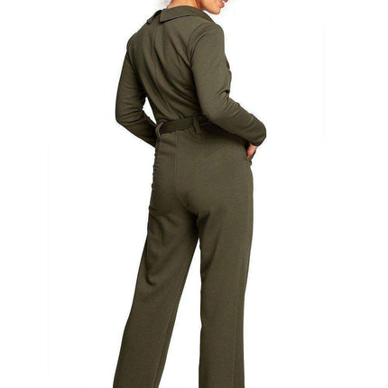 Chic V-Neck Jumpsuit Set with Stylish Belt - Très Elite