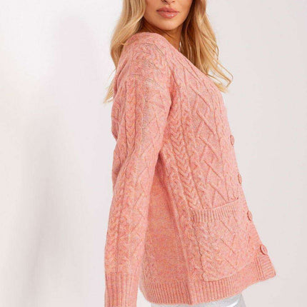 Chic V-Neck Knit Cardigan with Customizable Buttons - Très Elite