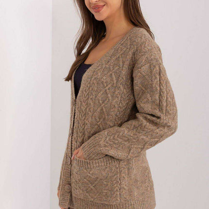Chic V-Neck Knit Cardigan with Customizable Buttons - Très Elite
