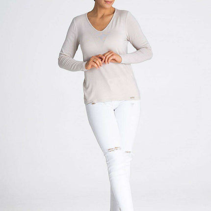 Chic V-Neck Long Sleeve Blouse