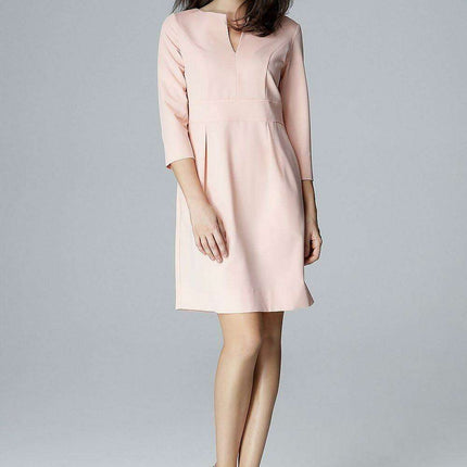 Chic V-Neck Midi Day Dress - Très Elite